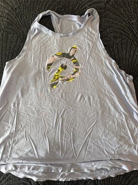 Peloton Lavender Tank with Multicolor Camo Logo
